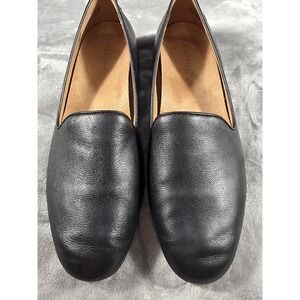 Vionic Women's 10 Willa II Leather Slip On Loafer Black leather Ex. Condition